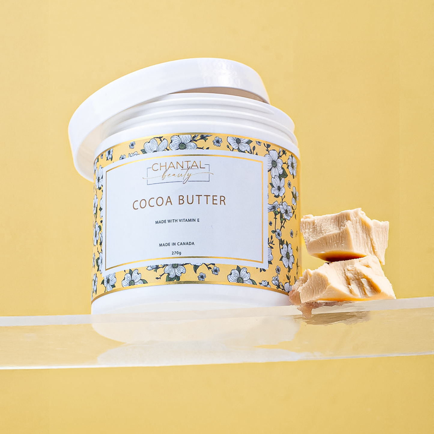 Chantal Beauty Cocoa Butter with Vitamin E (Cocoa Butter Balm Bloom Collection)