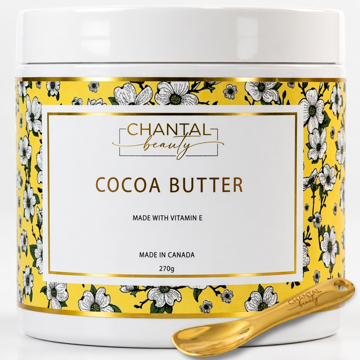 Chantal Beauty Cocoa Butter with Vitamin E (Cocoa Butter Balm Bloom Collection)